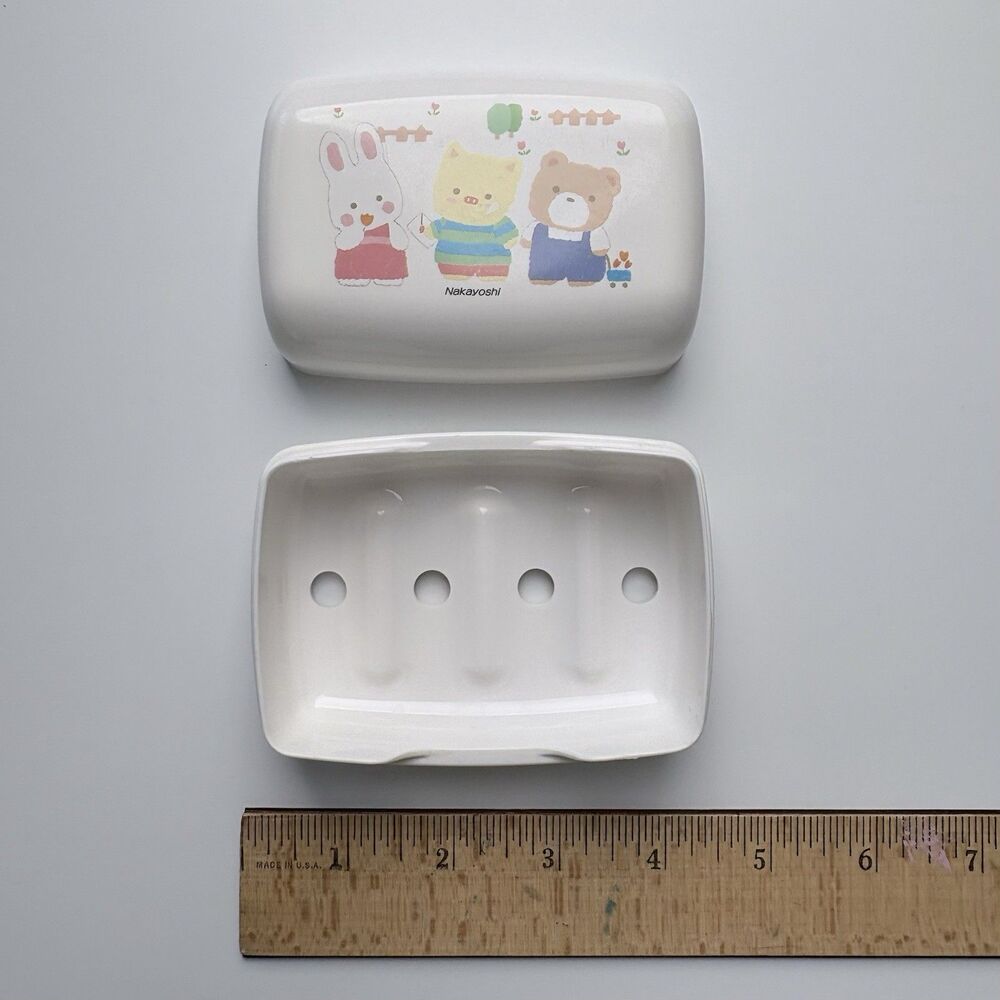 Vtg Sanrio Cheery Chums Soap Dish Retro Nakayoshi Bright Colors on White Japan - Picture 10 of 10